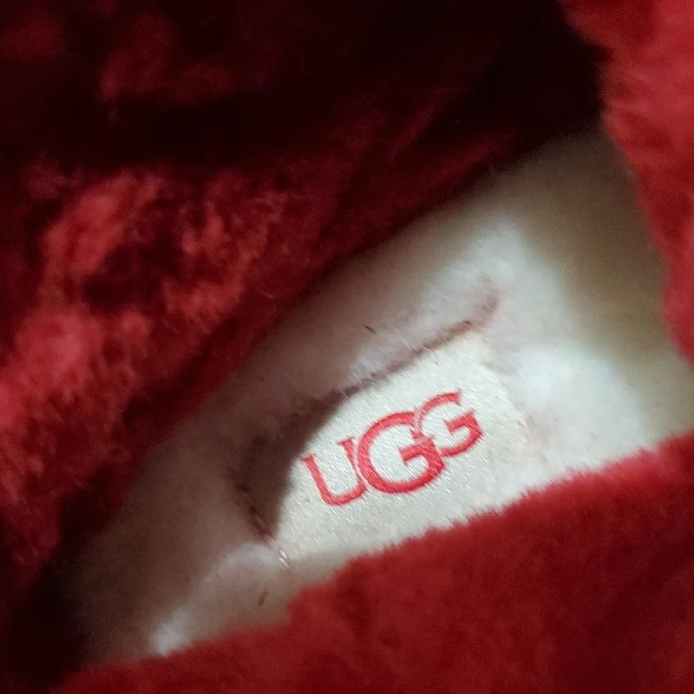 UGG Kids Red Suede Boots